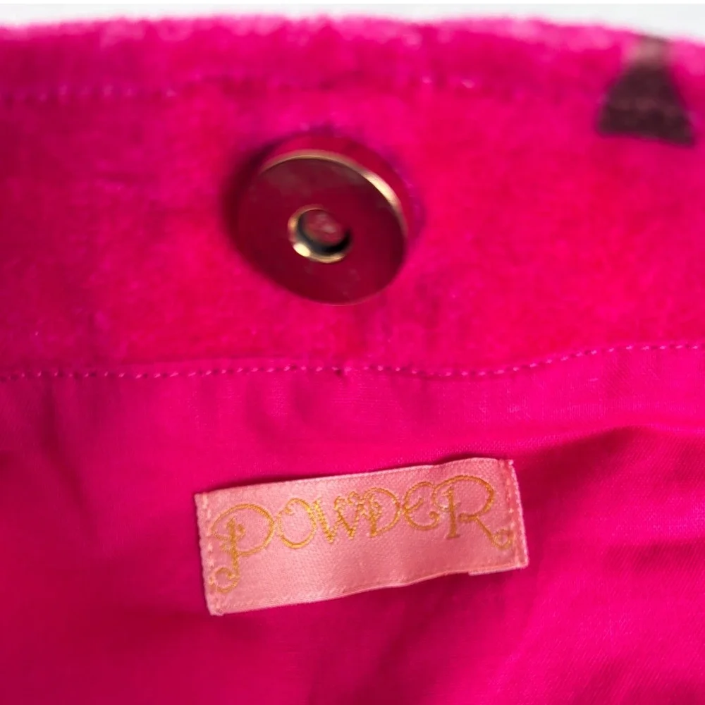 Roaring Tiger Powder Pink Velvet Paisley Tote Bag Cotton Fuchsia Orange Festive